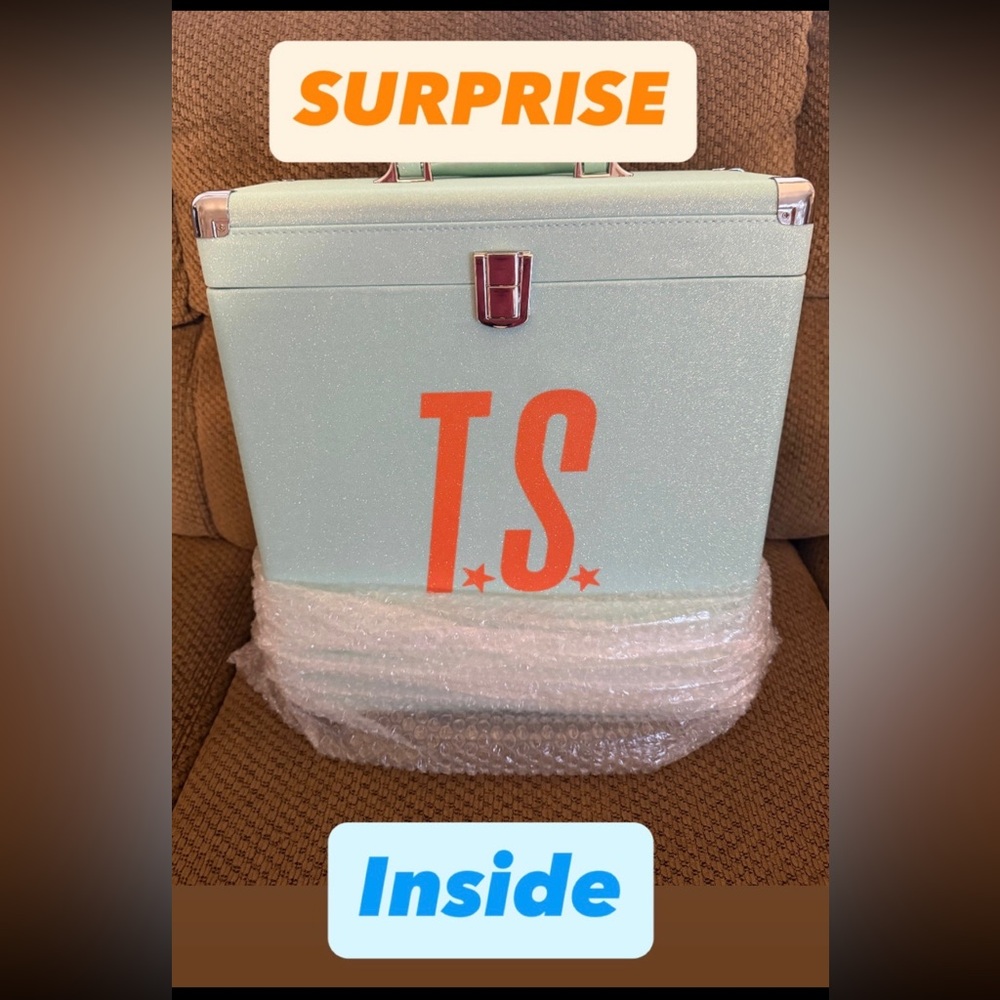 Taylor Swift vinyl Case! Very pretty and glittery! Included a free gift inside!